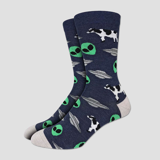 Aliens and Cows Socks