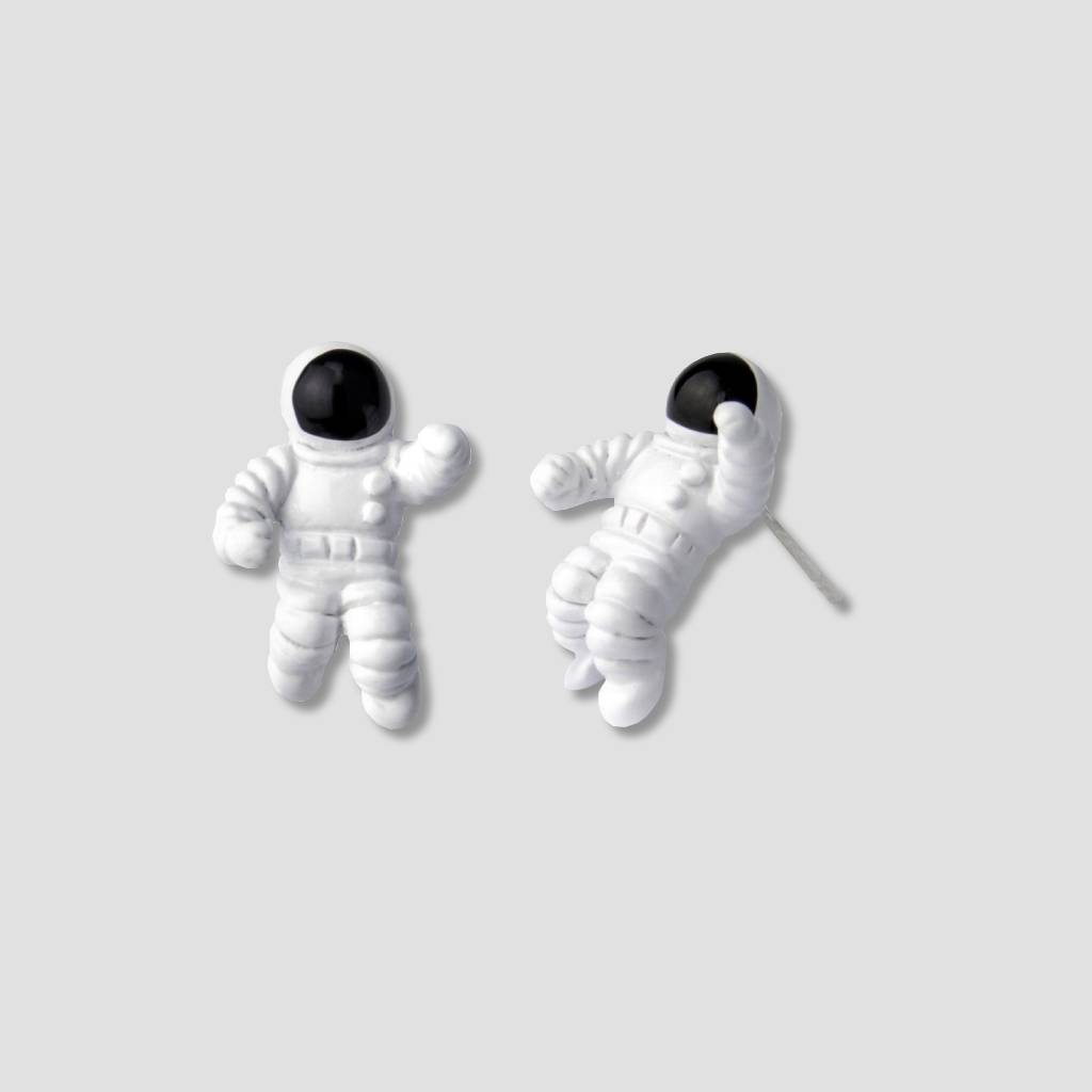 Enamel Astronaut Stud Earrings