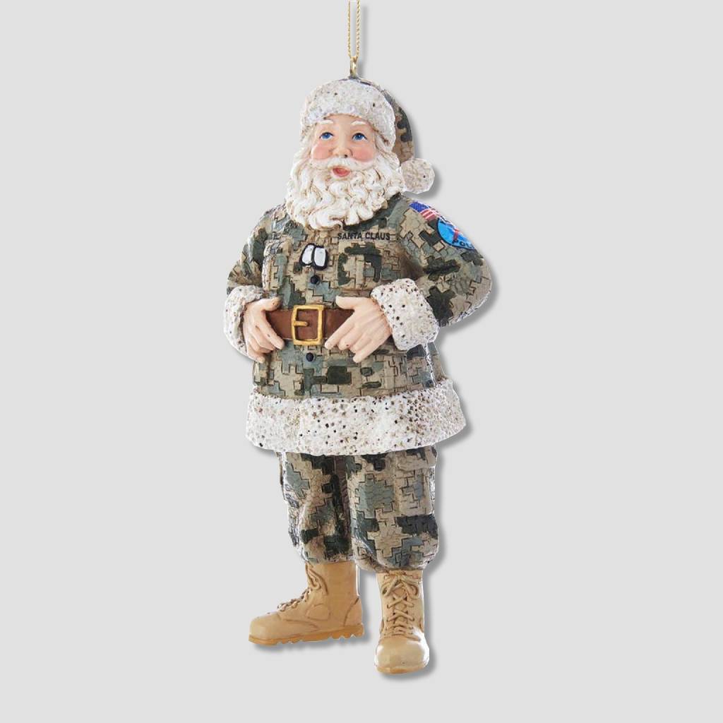 Camoflage Santa Ornament