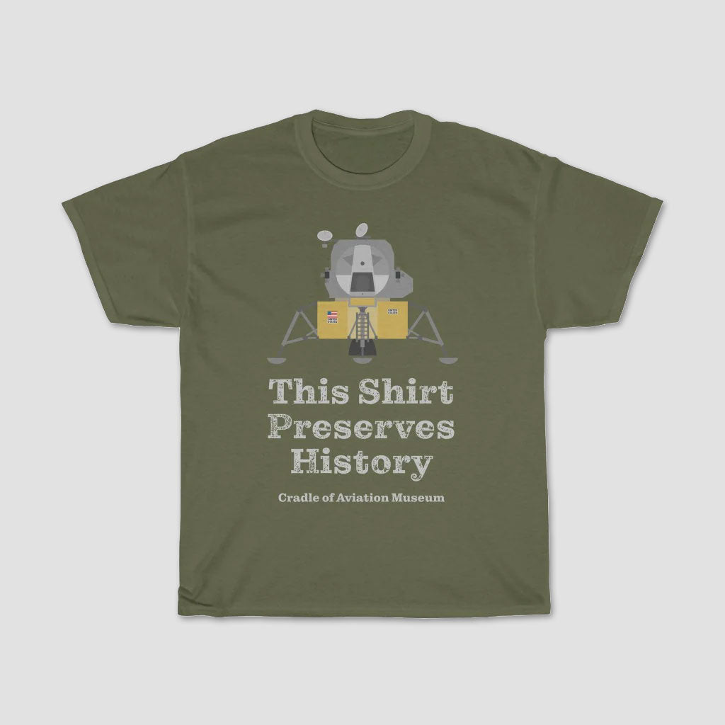 This Shirt Preserves History - Apollo Lunar Module Classic Unisex Heavy Cotton Tee