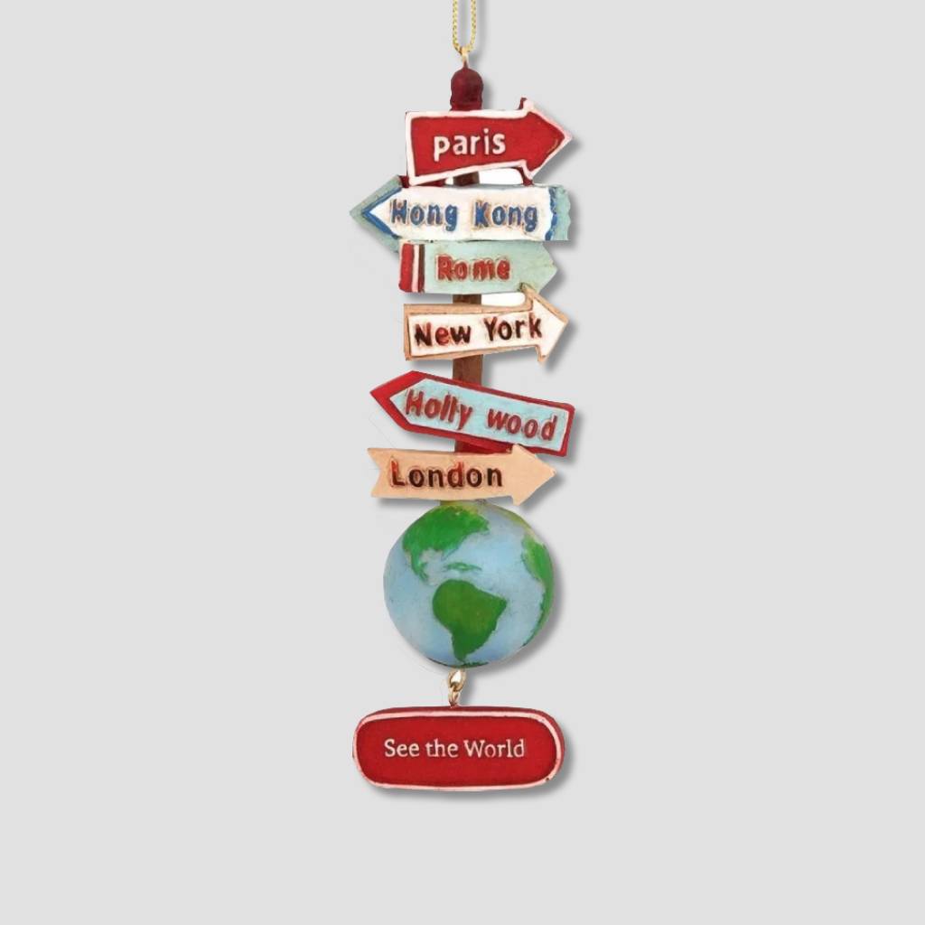 World with Signs Ornament