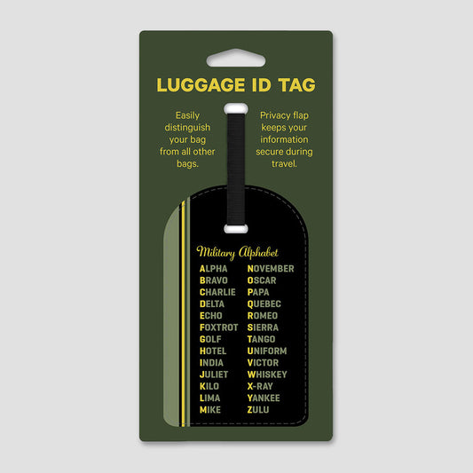 Military Alphabet Luggage Tag