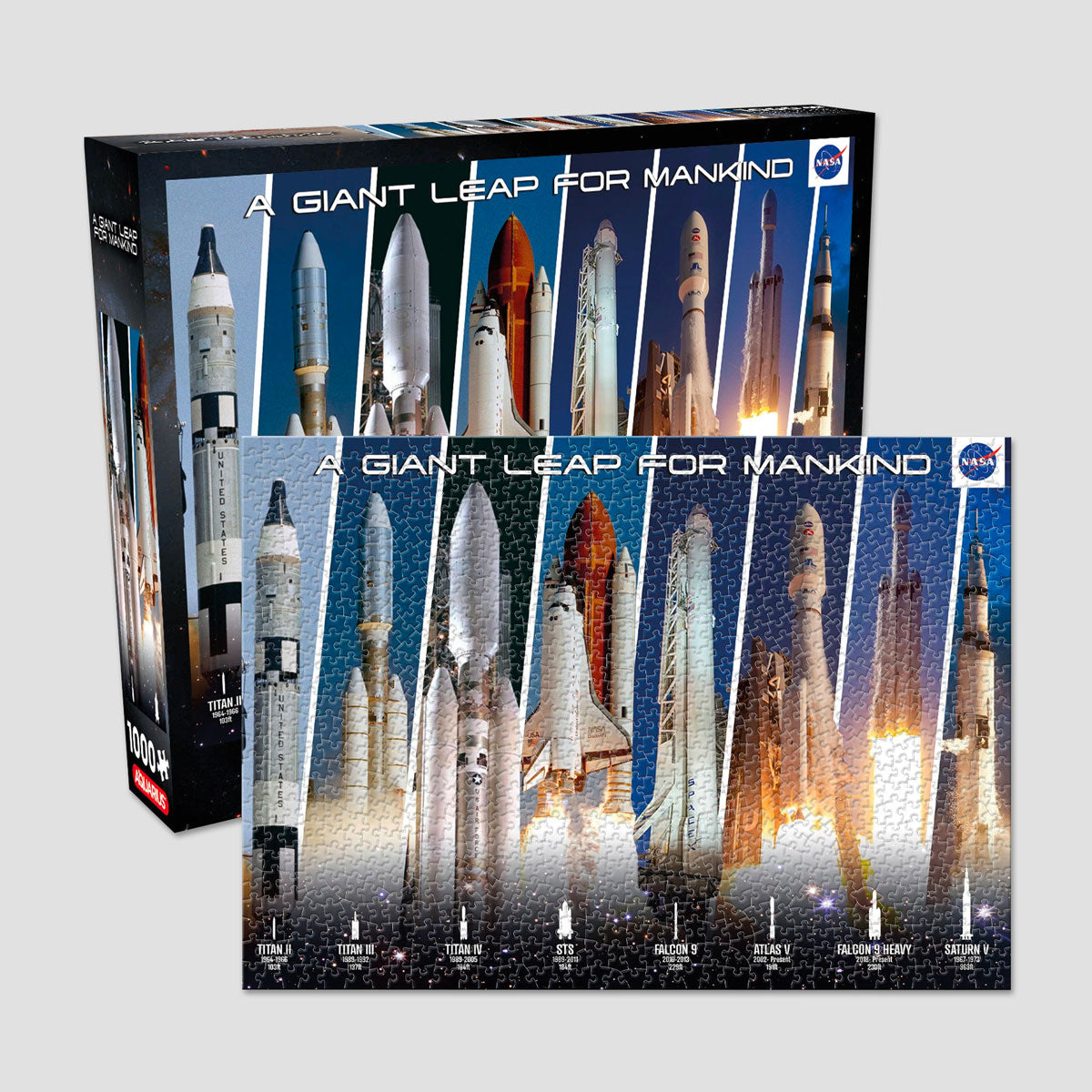 NASA Rocket Grid 1000 Piece Jigsaw Puzzle – Cradle of Aviation Museum Store