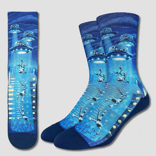 Cows Abducting Aliens Socks