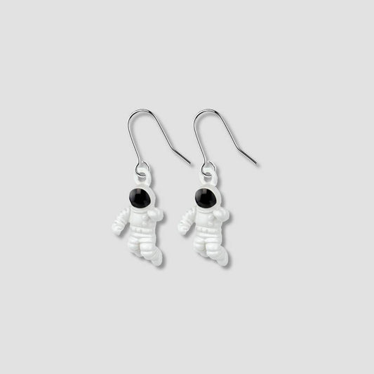 Enamel Astronaut Drop Earrings