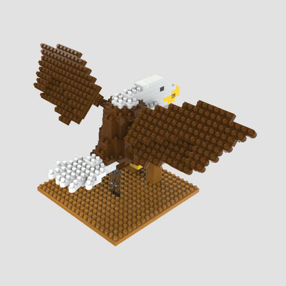 Bald Eagle with American Flag Mini Blocks Set