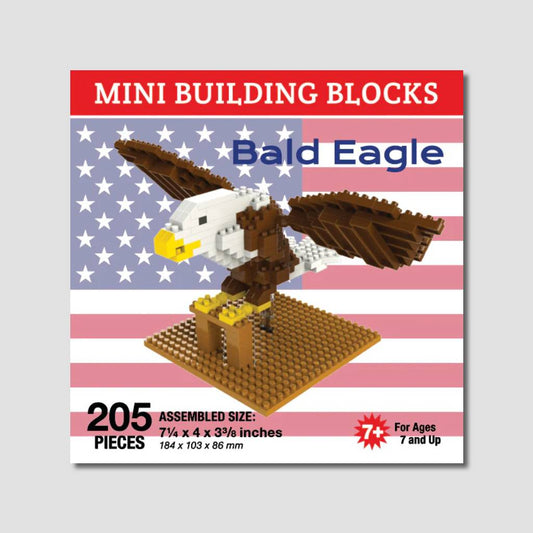 Bald Eagle with American Flag Mini Blocks Set