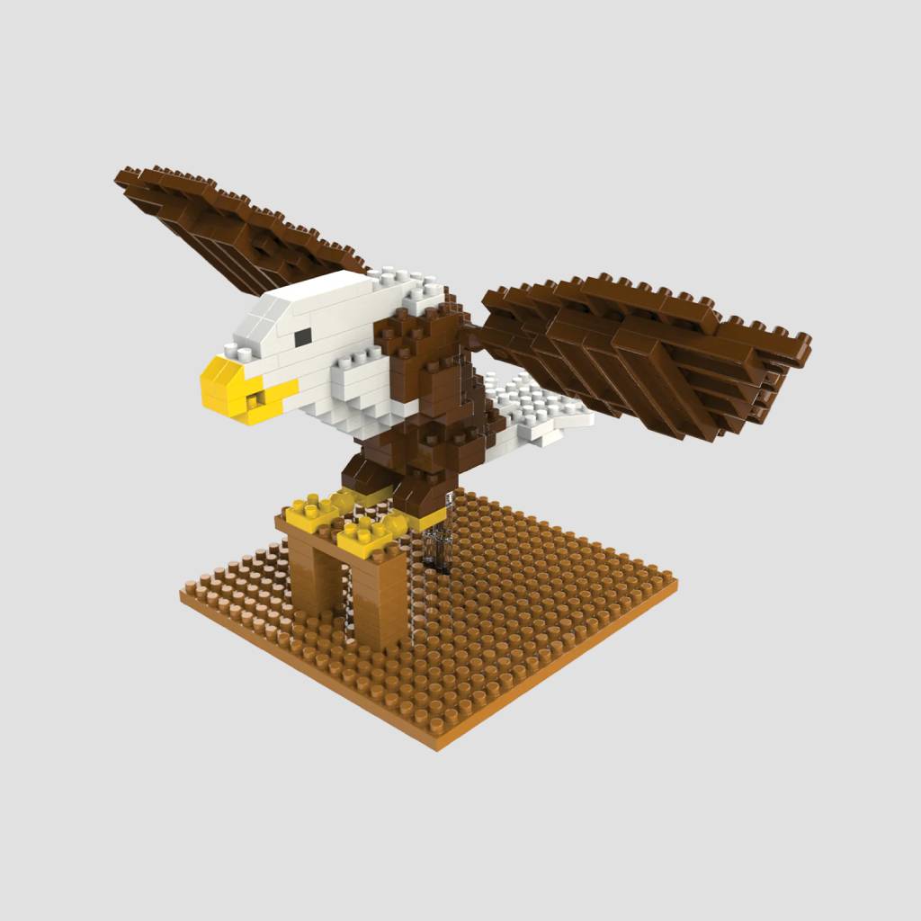 Bald Eagle with American Flag Mini Blocks Set