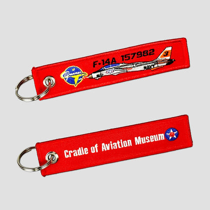 Cradle of Aviation F-14 Tomcat Embroidered Keychain