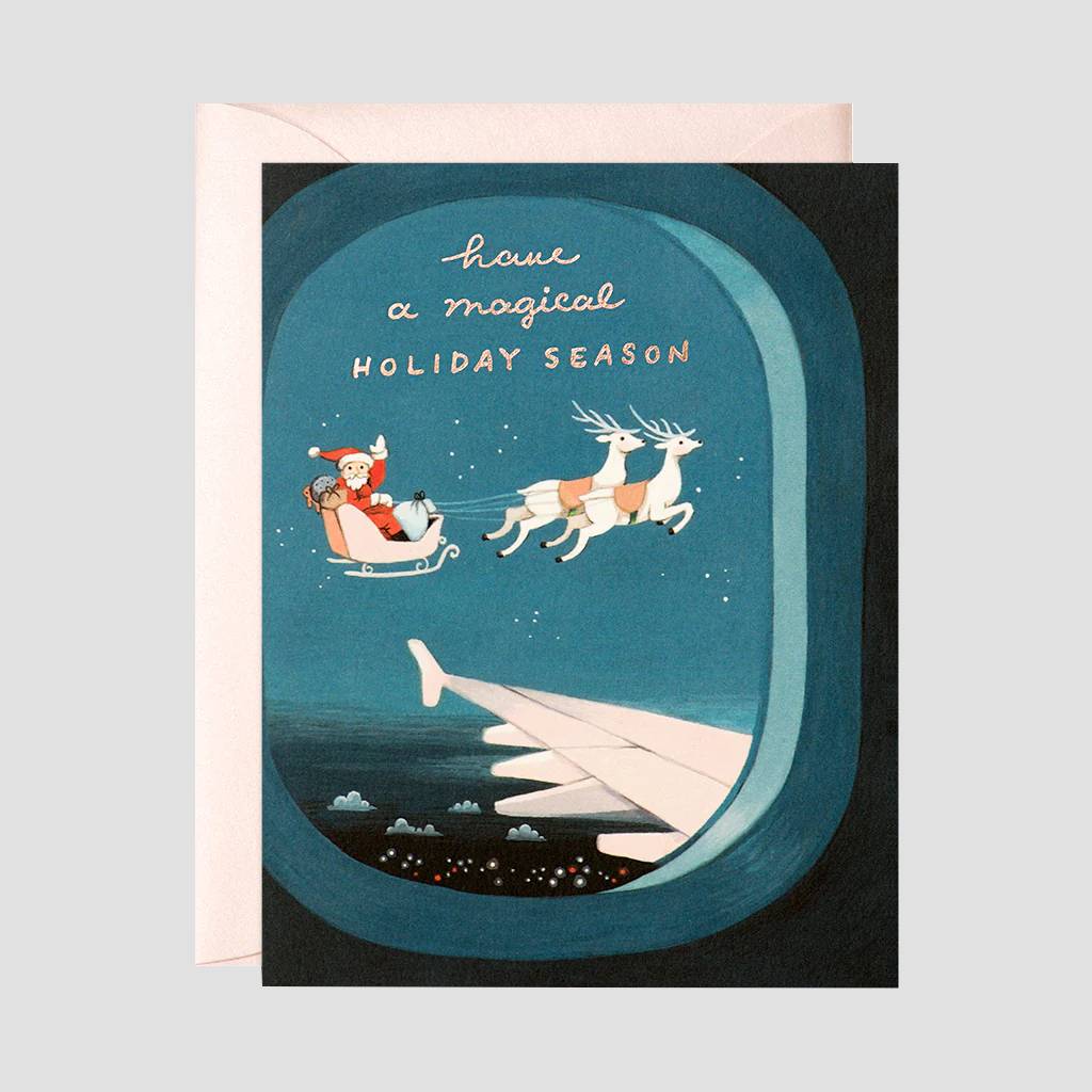 Airplane Window Holiday Card