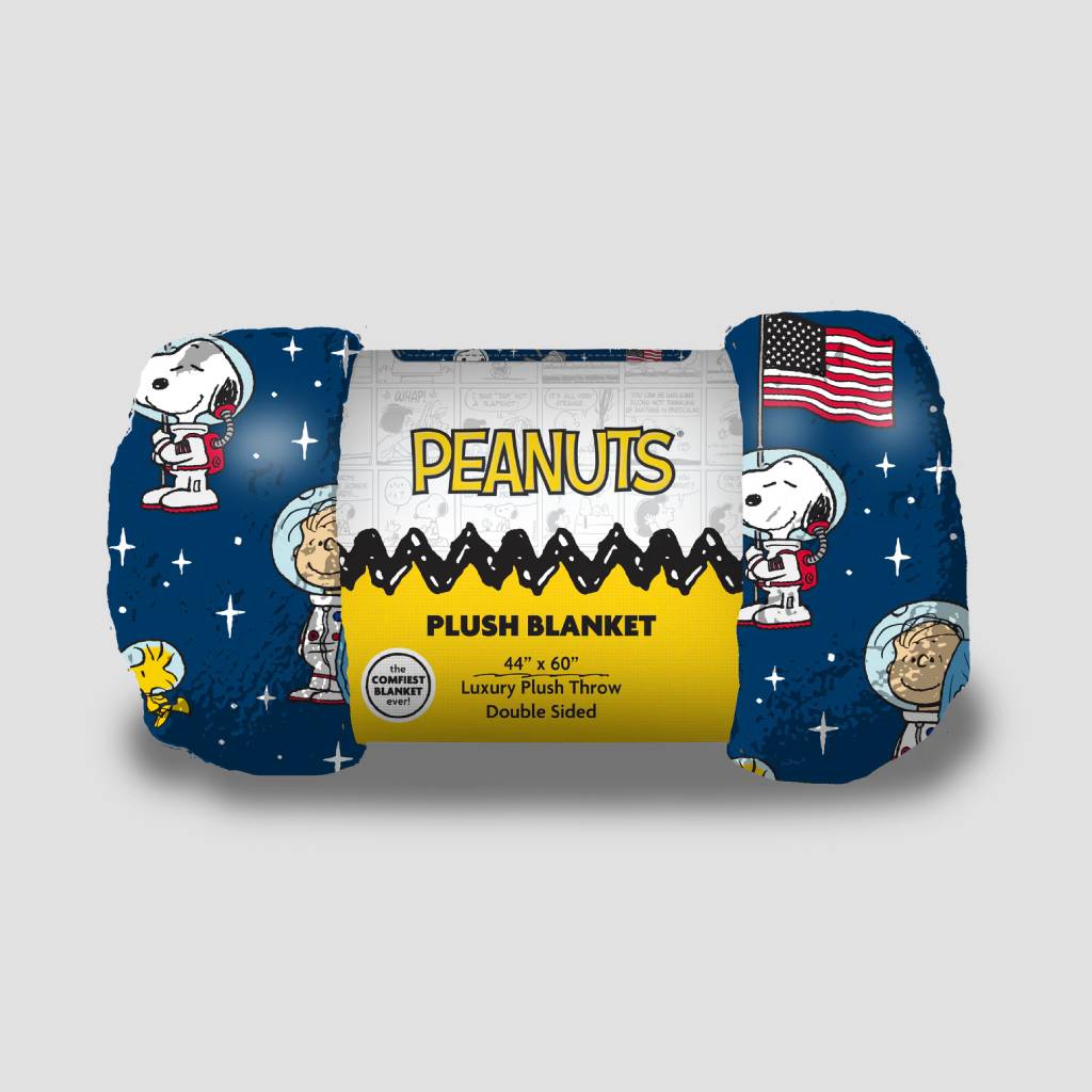 Snoopy in Space Throw Blanket