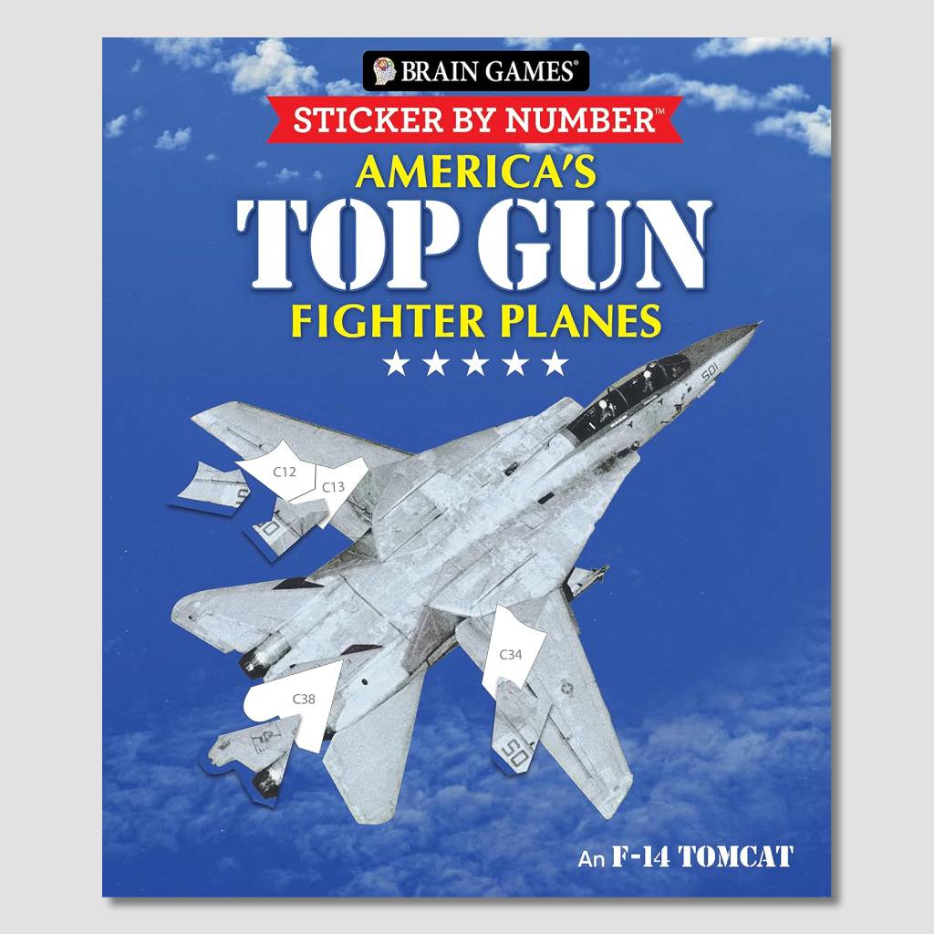 America's TopGun Fighter Planes Sticker by Number Book