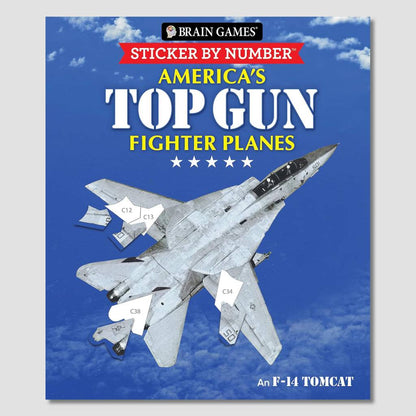 America's TopGun Fighter Planes Sticker by Number Book