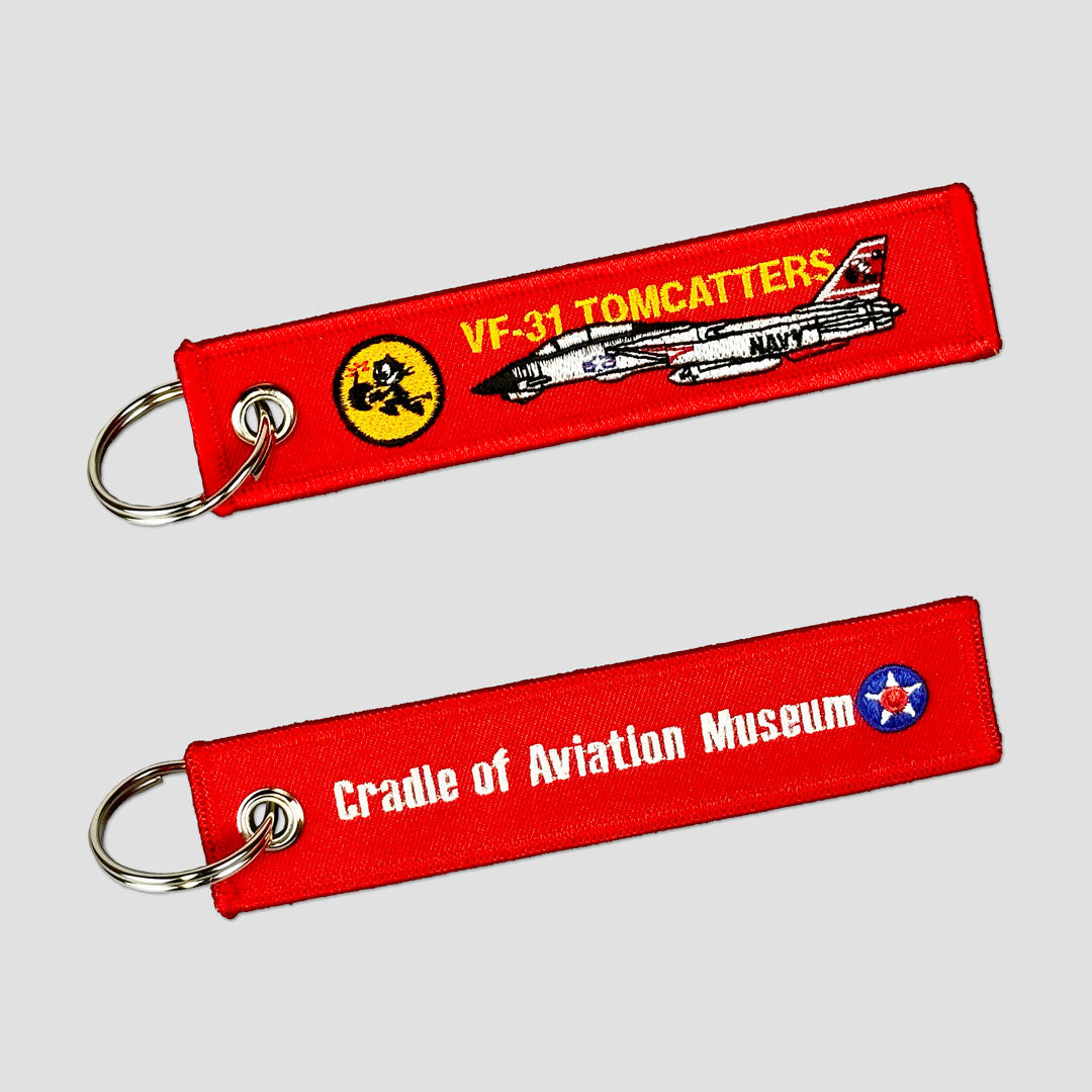 Cradle of Aviation F-14 Tomcat Embroidered Keychain