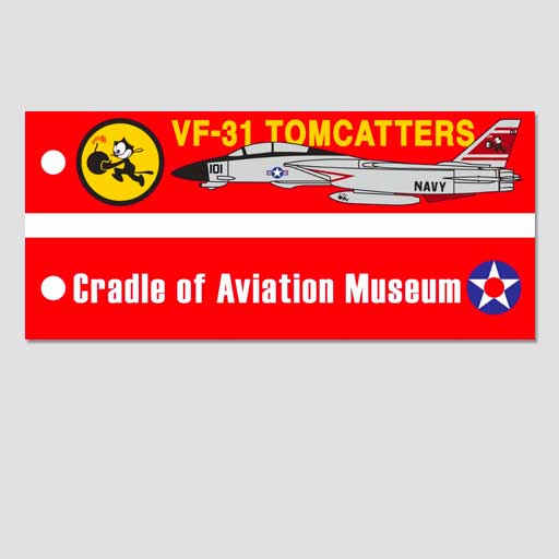 Cradle of Aviation F-14 Tomcat Embroidered Keychain